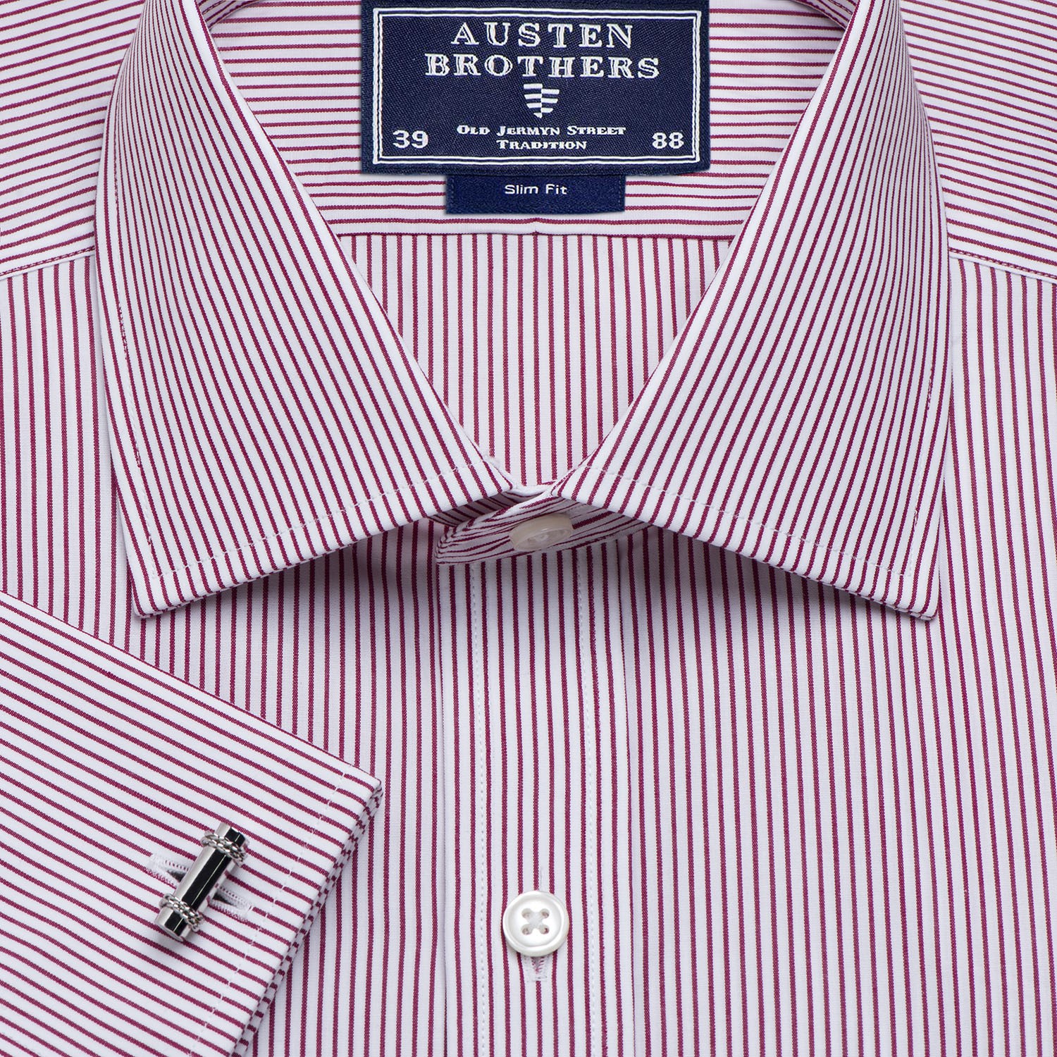 Red Edinburgh Stripe Poplin