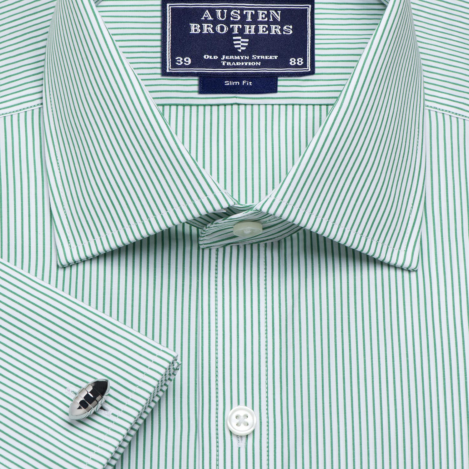 Green Edinburgh Stripe Poplin