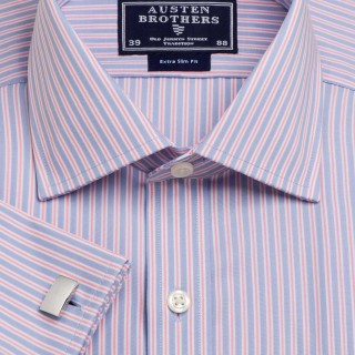 Sky & Pink Whitehall Stripe Poplin