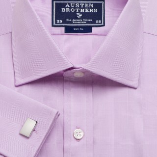 Lilac Large Prince of Wales Check Poplin