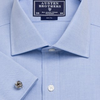 Blue Plain Pinpoint Oxford