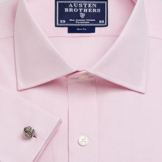 Pink Plain Pinpoint Oxford