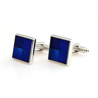 Blauw mozaïk manchetknopen