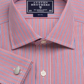 Red & Blue Sackville Stripe Poplin